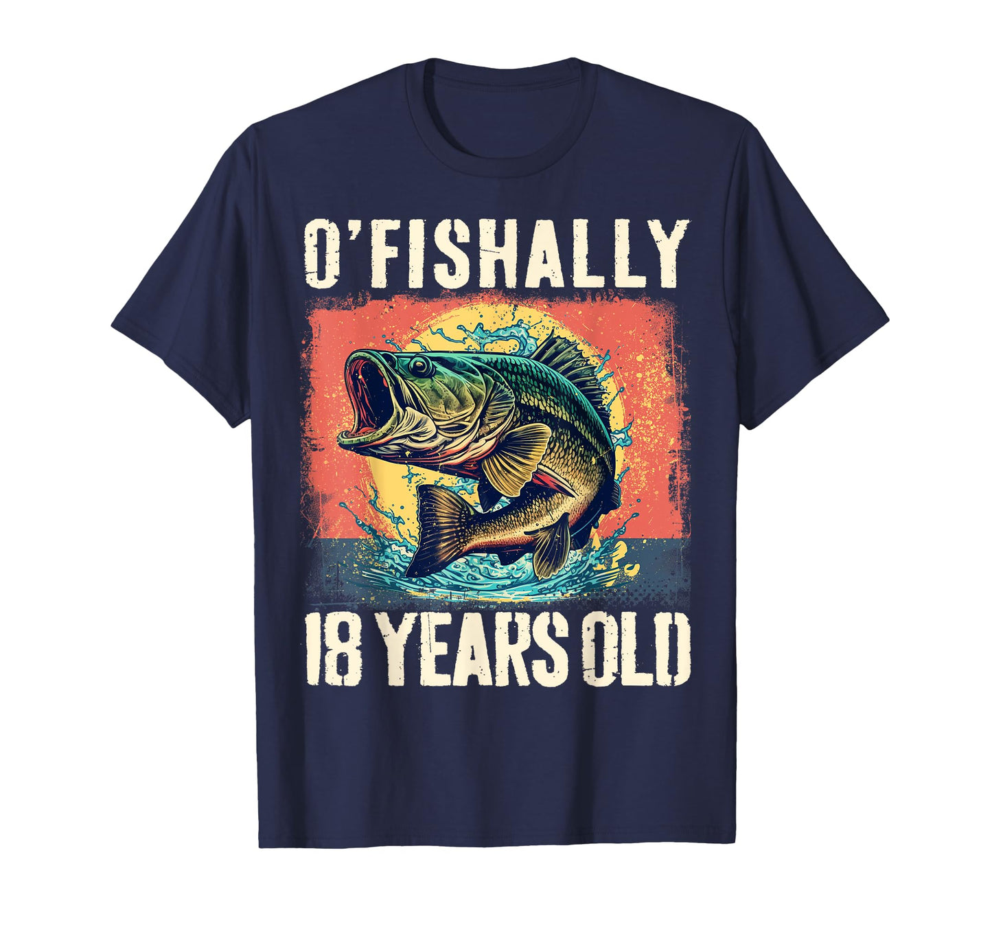 Ofishally 18 Years Old 2007 Fishing Fisherman 18th Birthday T-Shirt