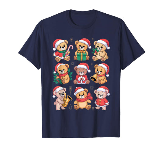 Adorable Santa Bears Christmas Cheer for Kids and Festive T-Shirt