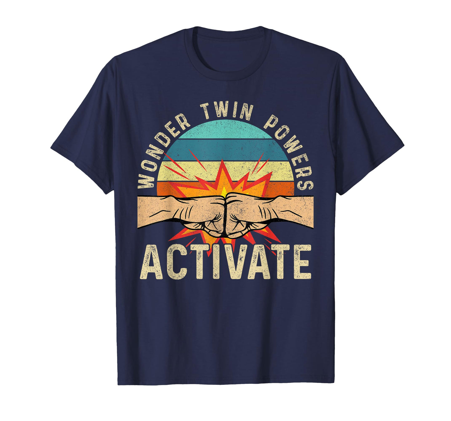 Wonder Twin Powers Activate Fist Bump Energy Retro Superhero T-Shirt