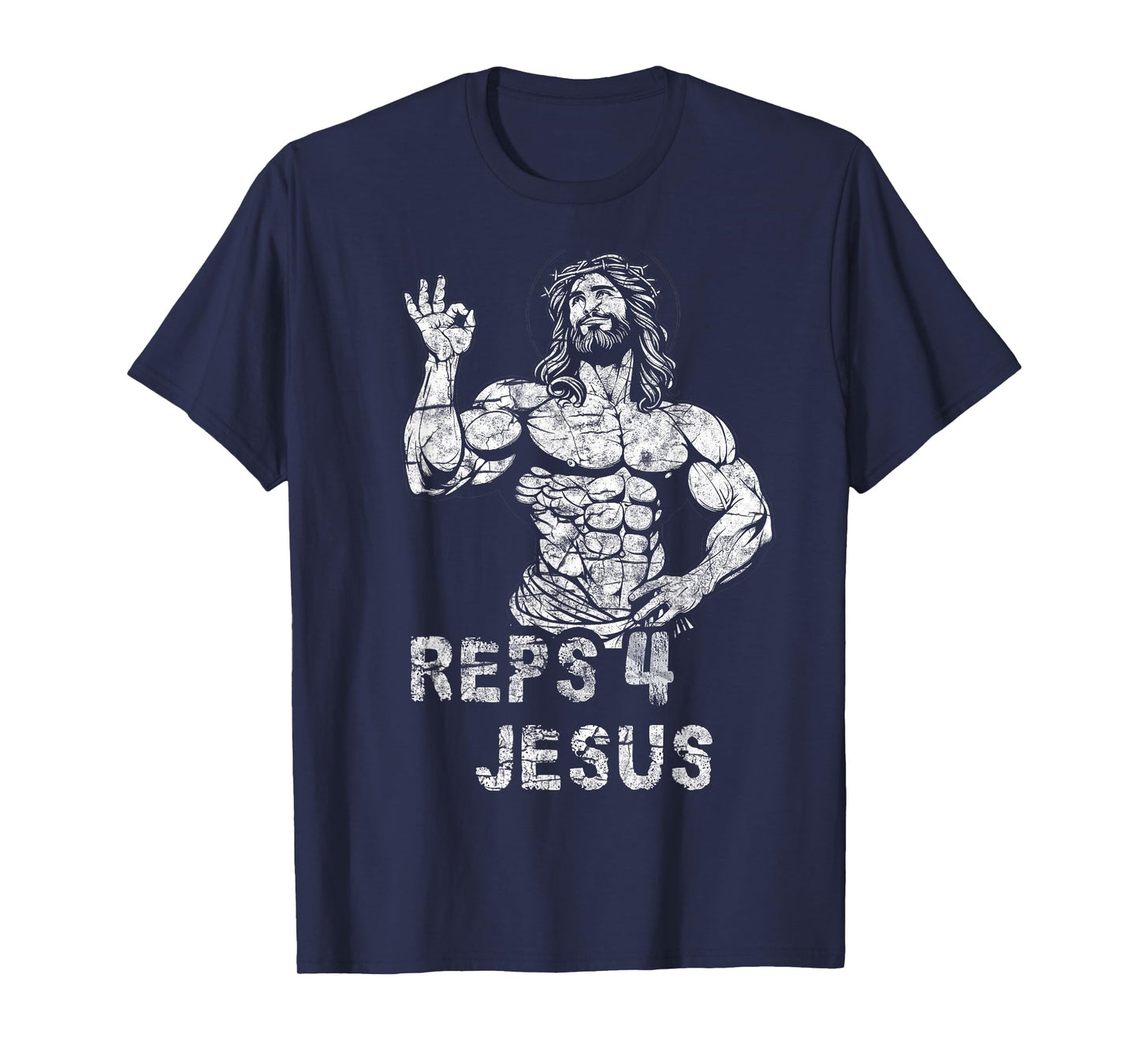 Funny Christian Reps 4 Jesus Funny Workout Bodybuilding Gym T-Shirt
