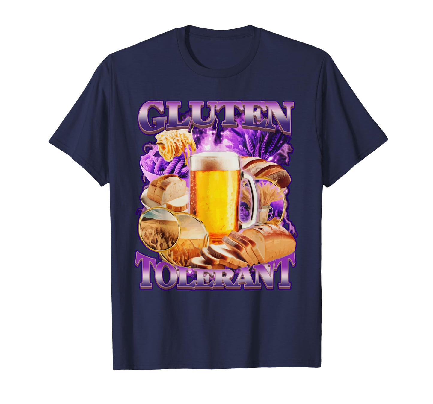 Gluten Tolerant Funny Ketosis Keto Diet Bread Beer Noodles T-Shirt