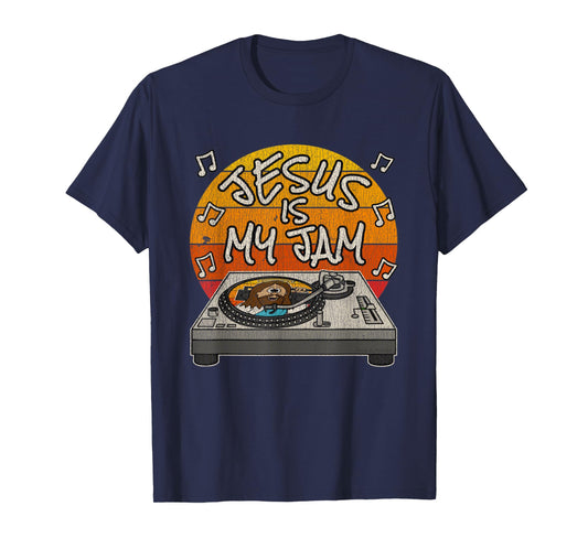 Vintage Jesus Is My Jam Christian DJ Church Musician T-Shirt