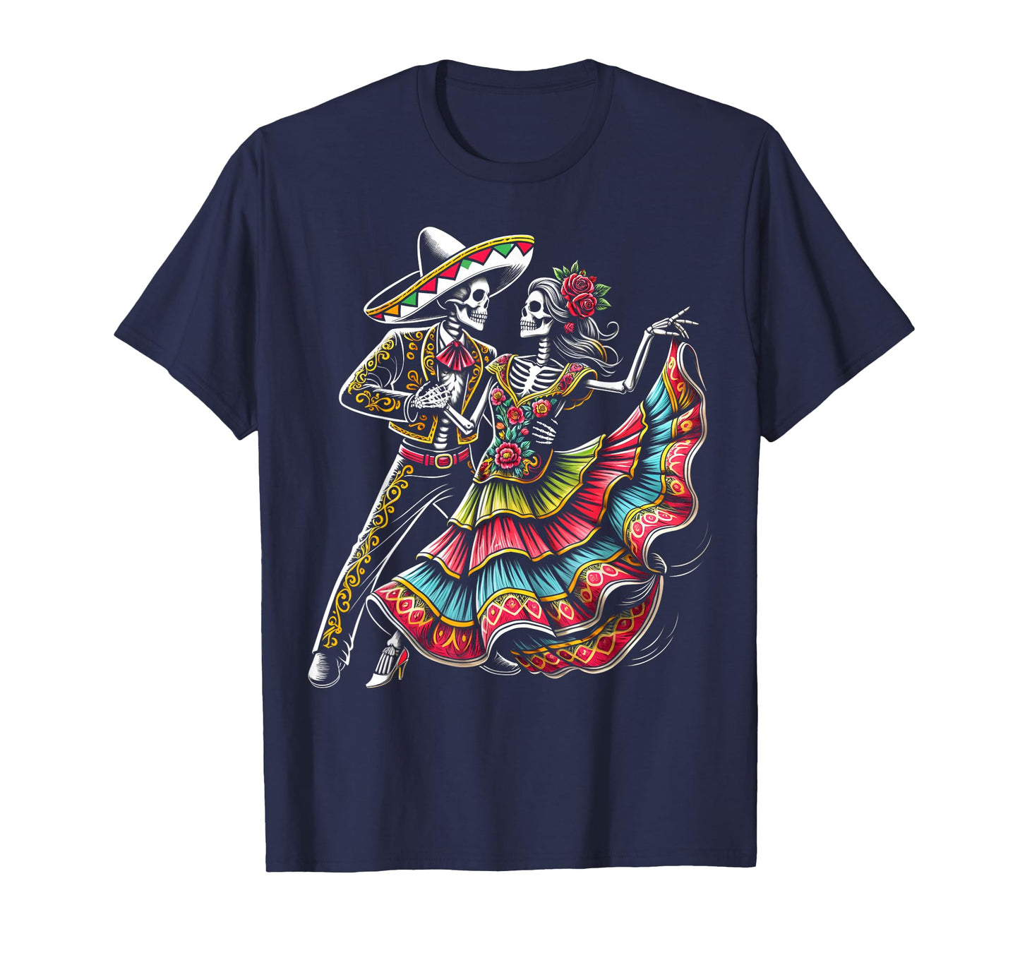 Dia De Los Muertos Skeletons Dancing Mexican Day Of Dead T-Shirt