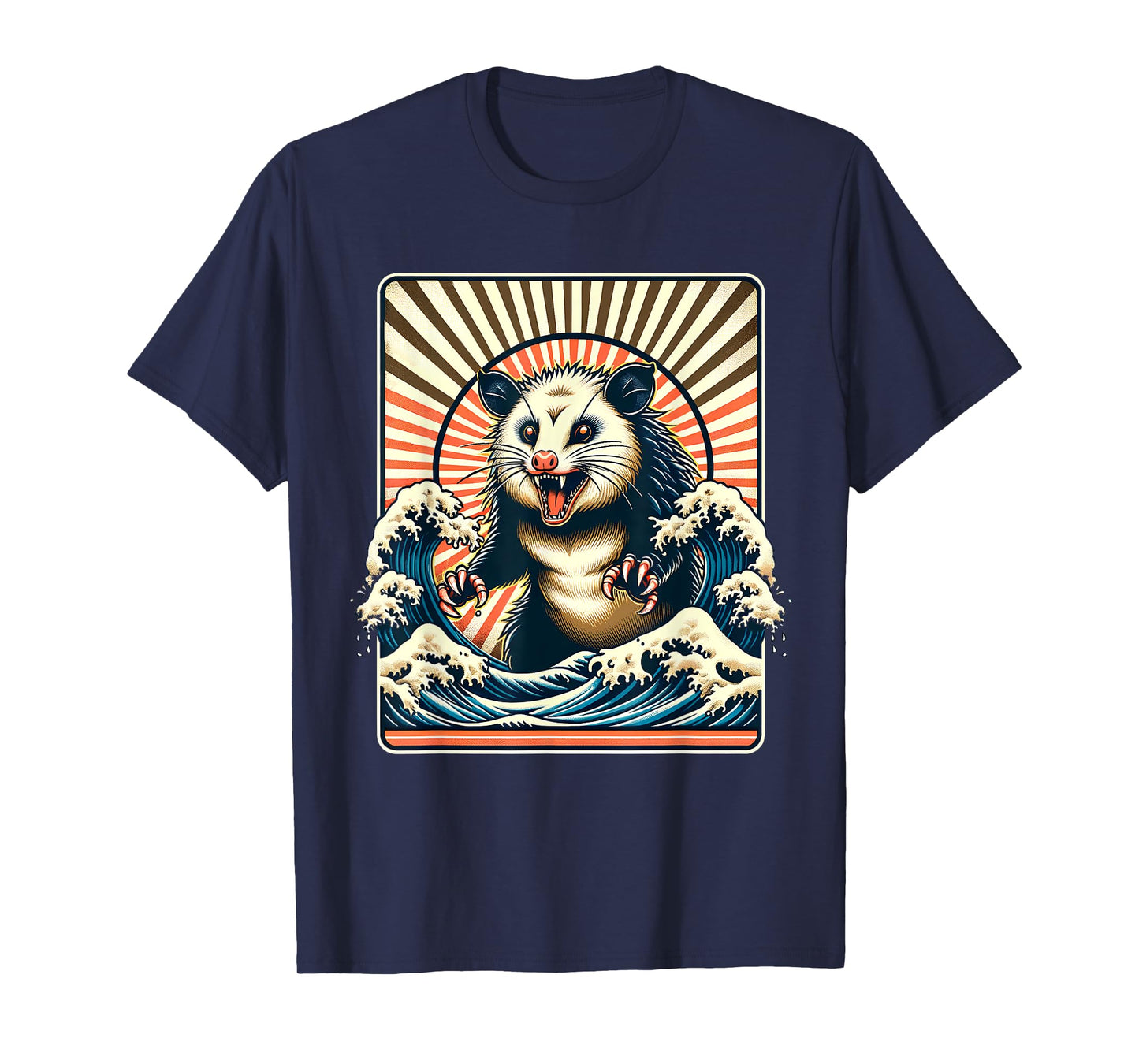 Opossum Japan Sun Wave Vintage Possum Monster T-Shirt