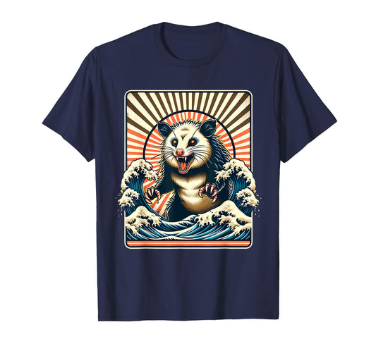 Opossum Japan Sun Wave Vintage Possum Monster T-Shirt