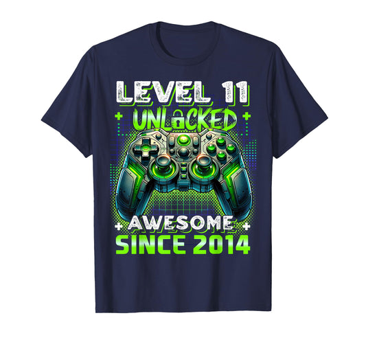 11th Birthday Boy Level 11 Gamer 11 Year Video Game Party T-Shirt