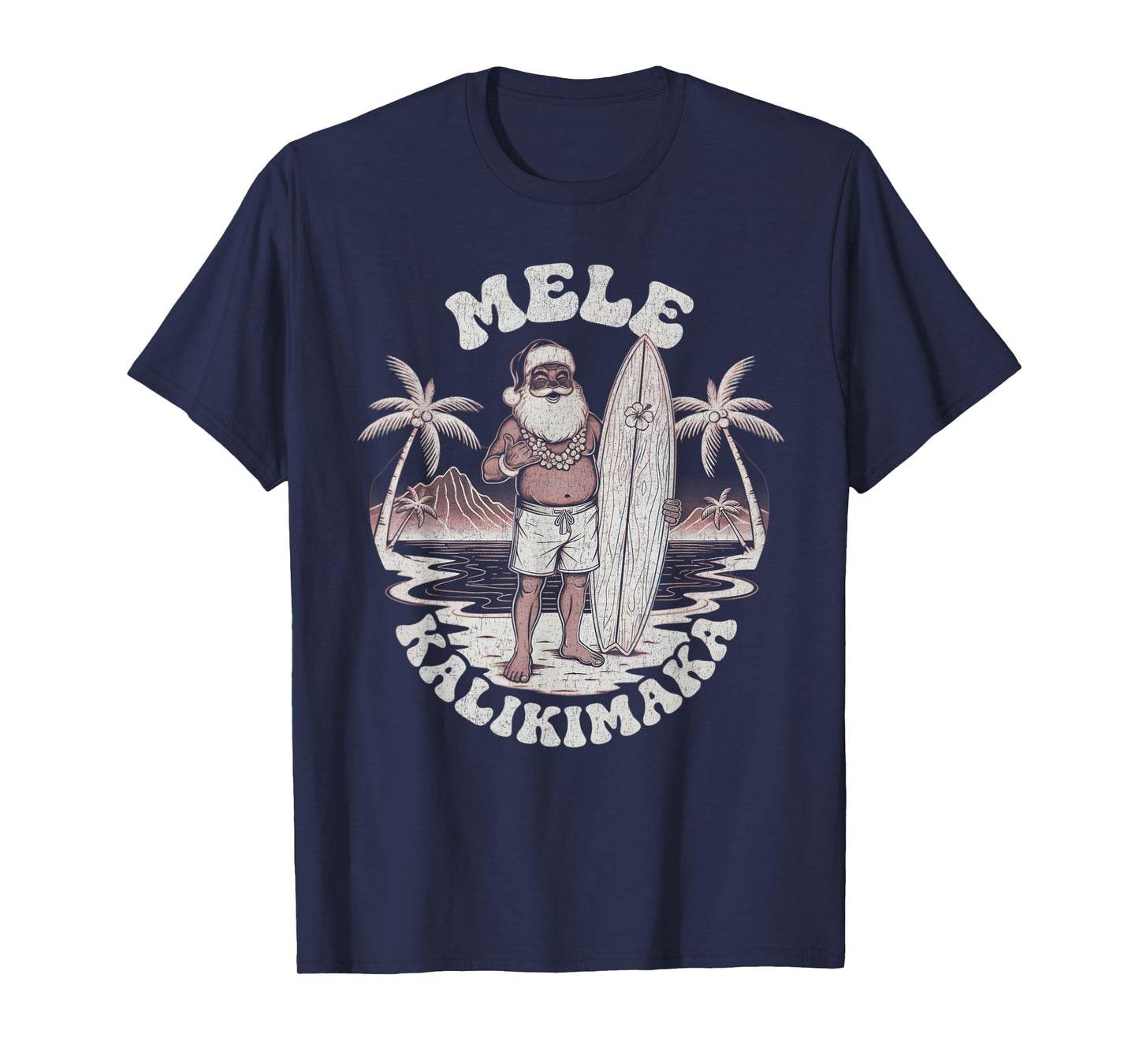 Hawaiian Santa Mele Kalikimaka Christmas Shirt Hawaiian T-Shirt