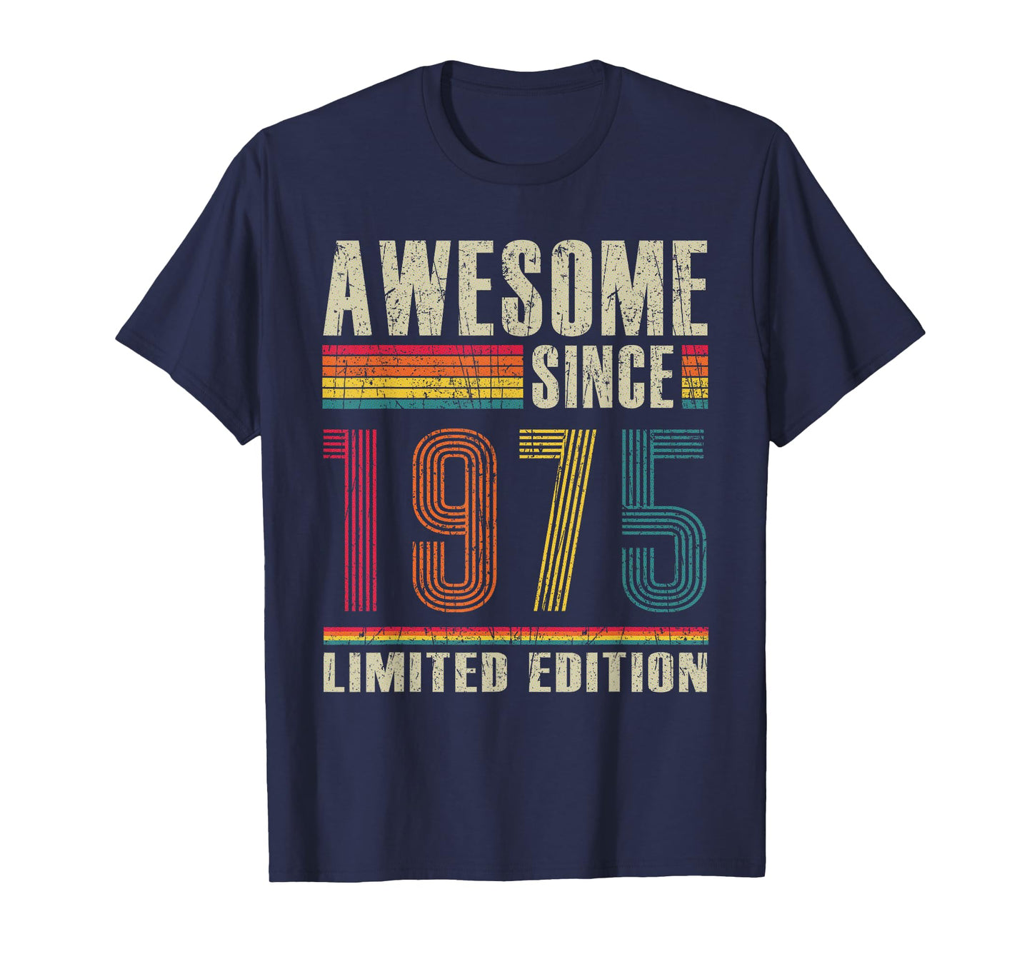 Vintage Awesome Since 1975 50th Birthday 50 Years Old T-Shirt