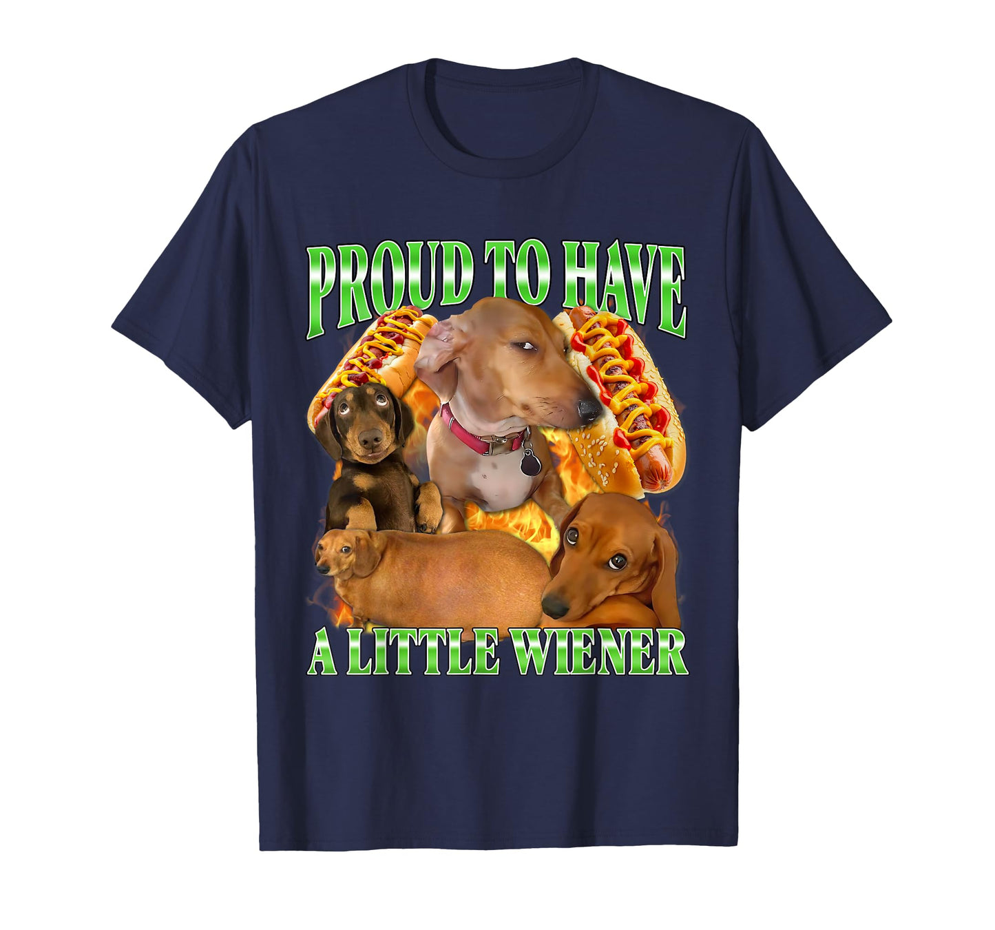 Proud to Have A Little Wiener Funny Offensive Dachshund Dog T-Shirt