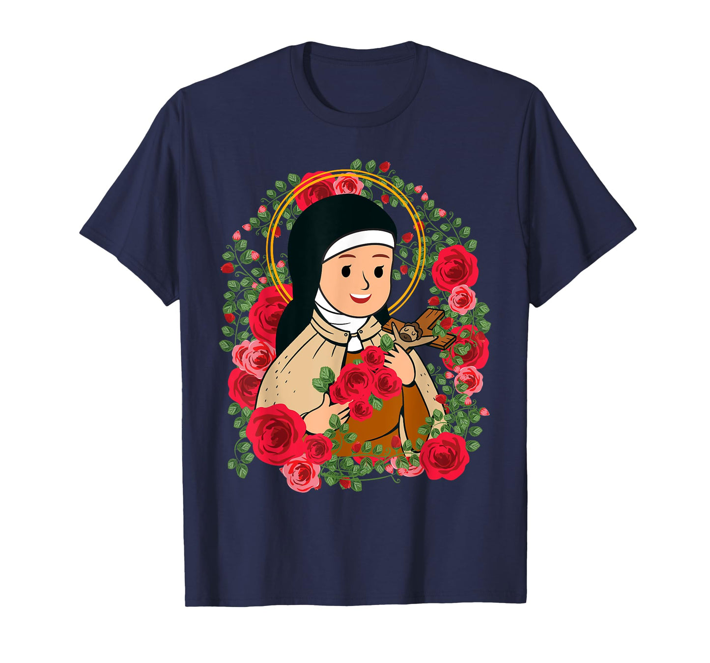 St Therese of Lisieux Kids Little Flower Rose Catholic Saint T-Shirt