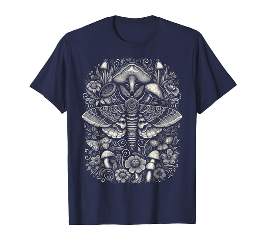 Cute Fairycore Floral Moth Aesthetic T-Shirt