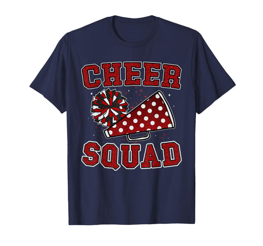 Funny Red Cheerleading Cheerleader Cheer Squad Women Girl T-Shirt