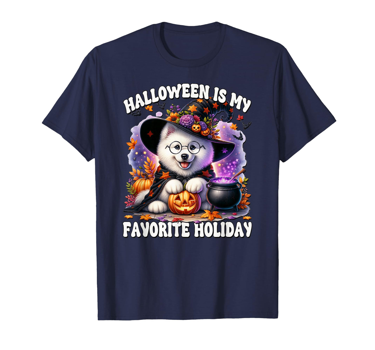 Halloween is My Favorite Holiday for Dog Mom of Samoyed T-Shirt