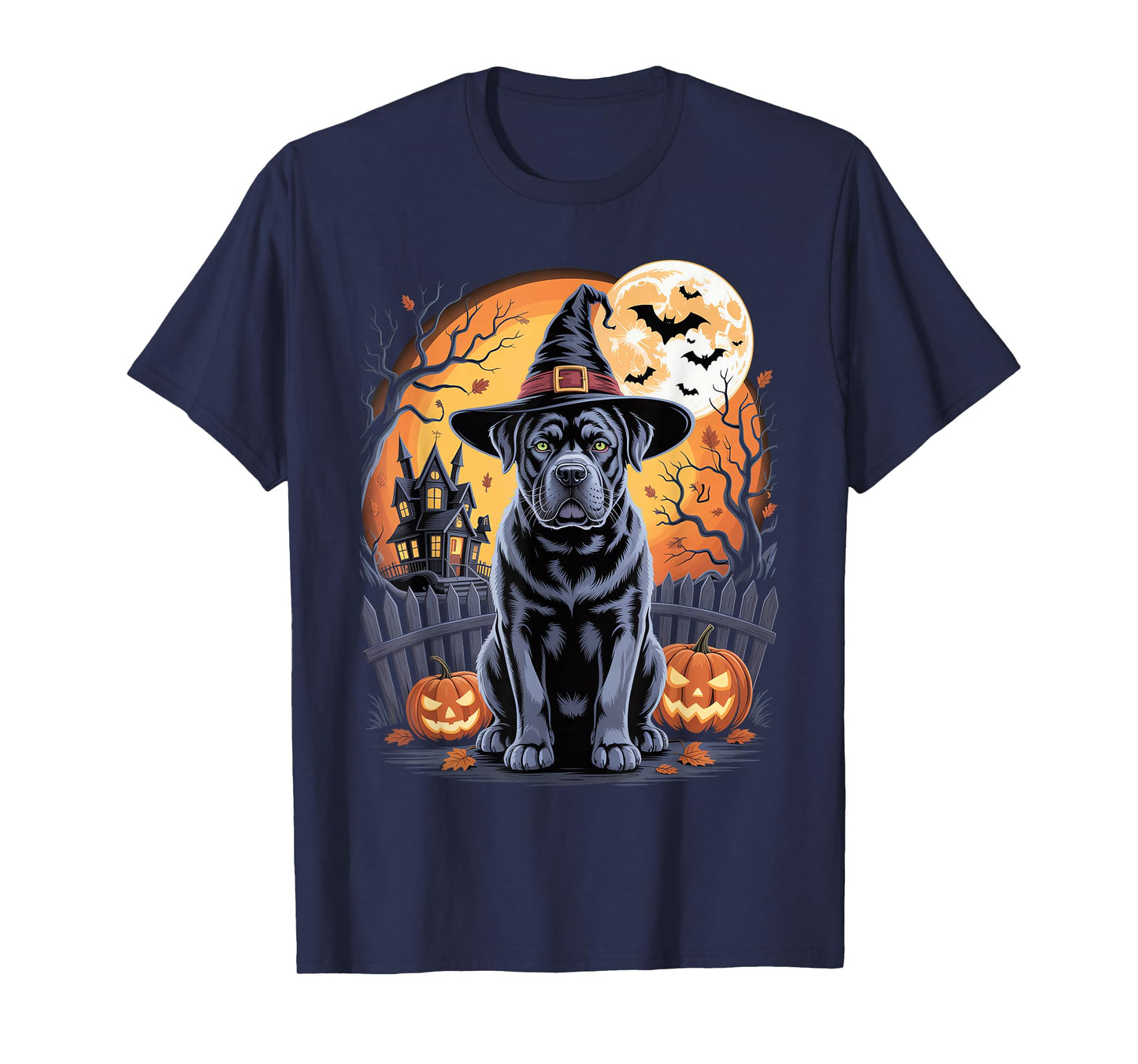 Cane Corso Halloween Scary Dog Witch Moon T-Shirt