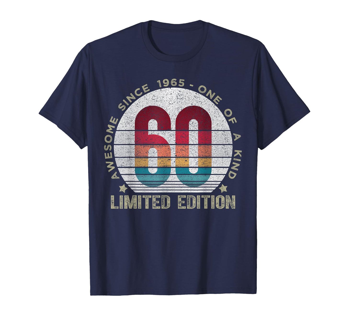 60 Year Old Gifts Vintage 1965 Limited Edition 60th Birthday T-Shirt