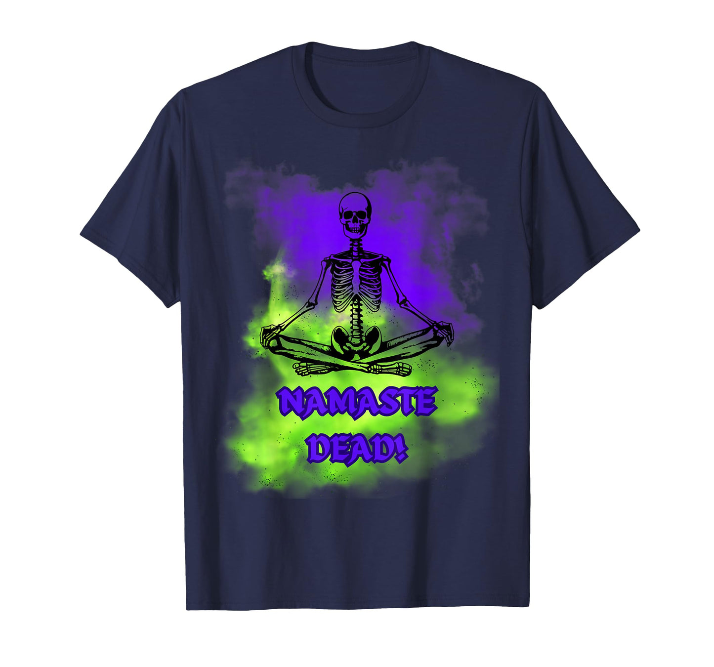 Funny Skeleton Yoga – Namaste Dead Halloween Meditation T-Shirt