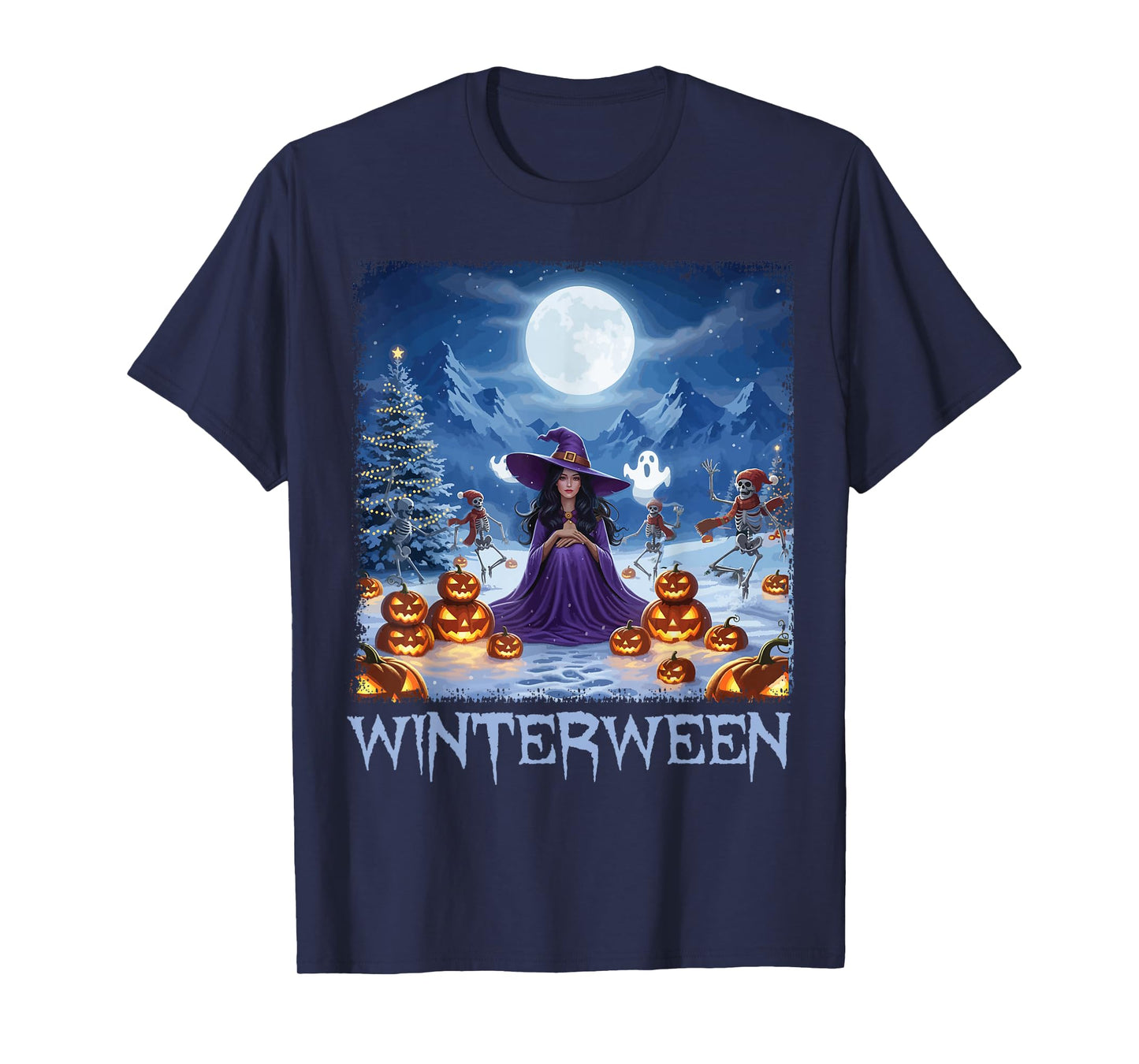 Winterween Winter Halloween Christmas Witch Winterween T-Shirt