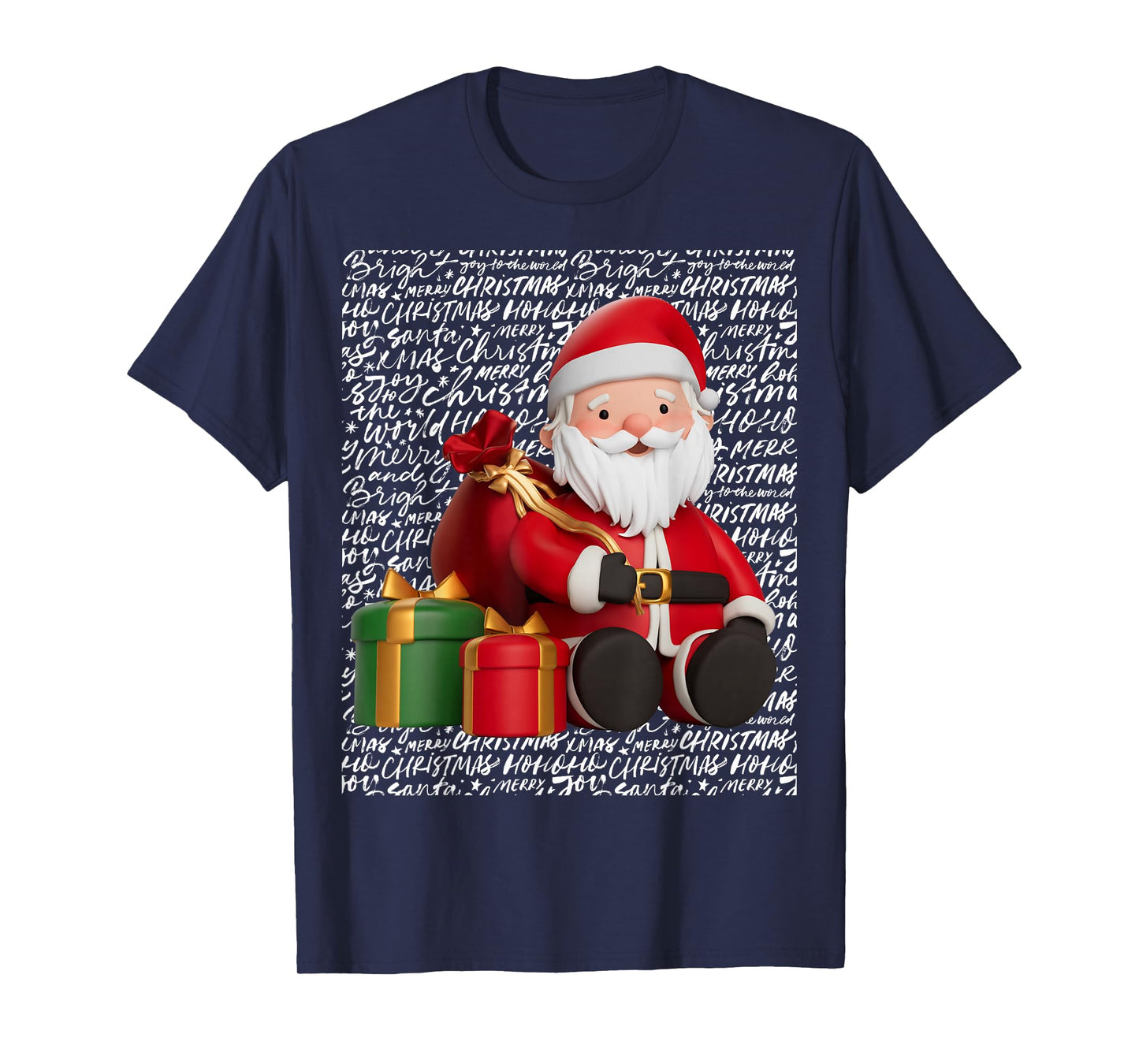 Christmas Happy Santa Festive Holidays T-Shirt
