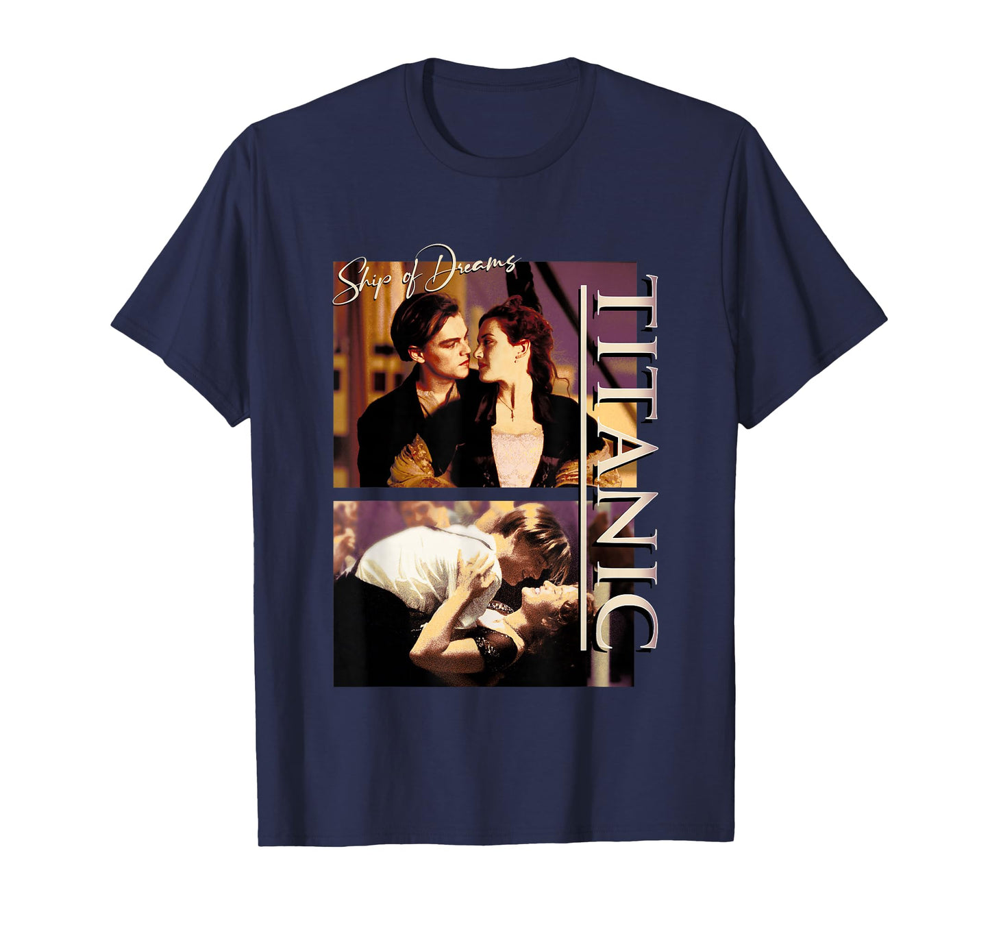 Titanic Iconic Jack & Rose Ship Dreams Vintage Chest Poster T-Shirt
