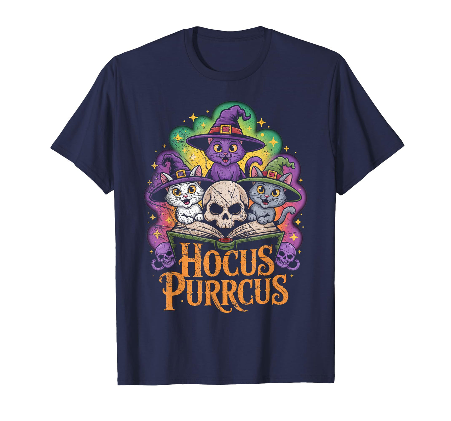 Hocus Purrcus Halloween Witch Cats Funny Parody T-Shirt