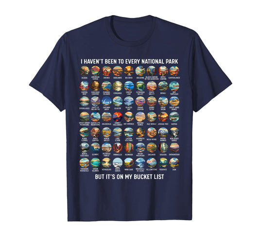 All US National Park Checklist Bucket List Of National Parks T-Shirt