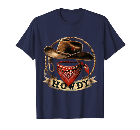 Howdy Western Cowboy Hat Rodeo T-Shirt