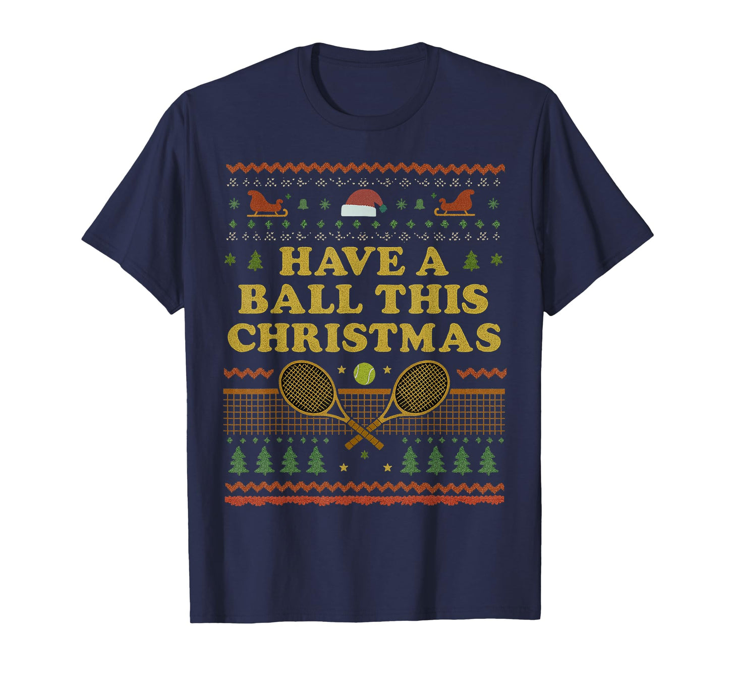 Have a Ball This Christmas Vintage Funny Tennis Xmas T-Shirt