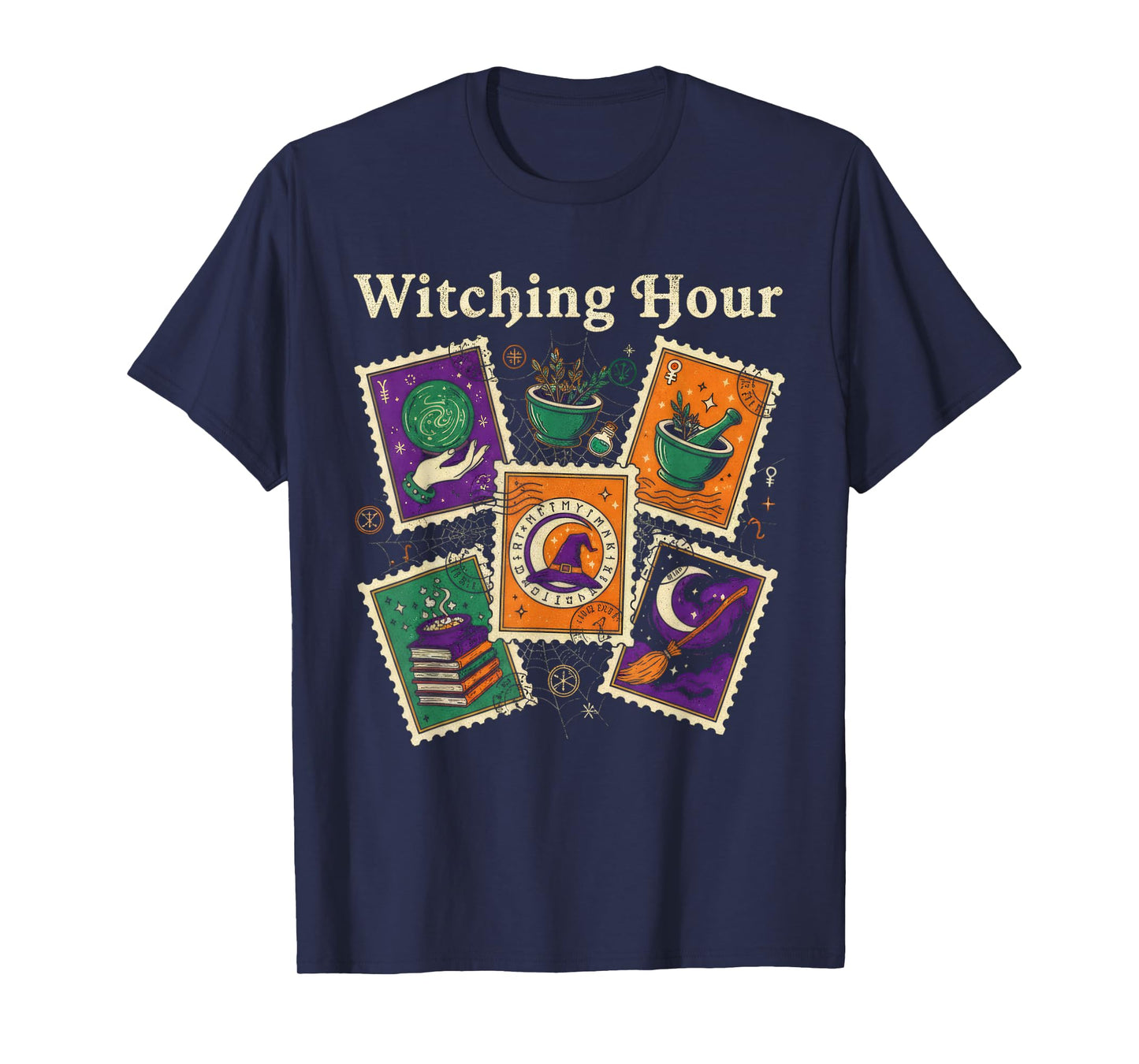Witching Hour Halloween Witchcore Magic Stamps T-Shirt