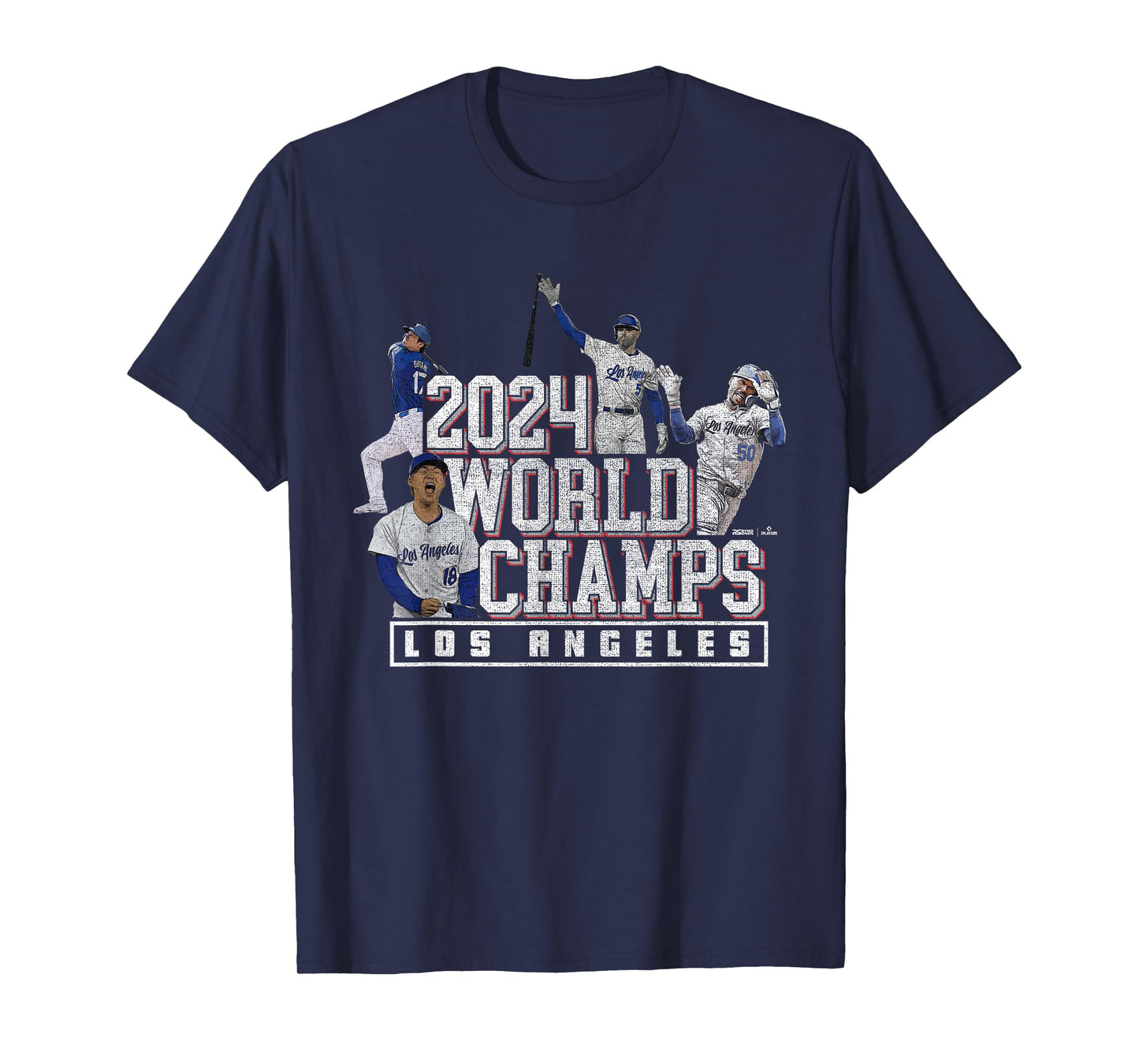 Ryno Sports 2024 World Champs LA Team 4 Players Los Angeles Baseball T-Shirt