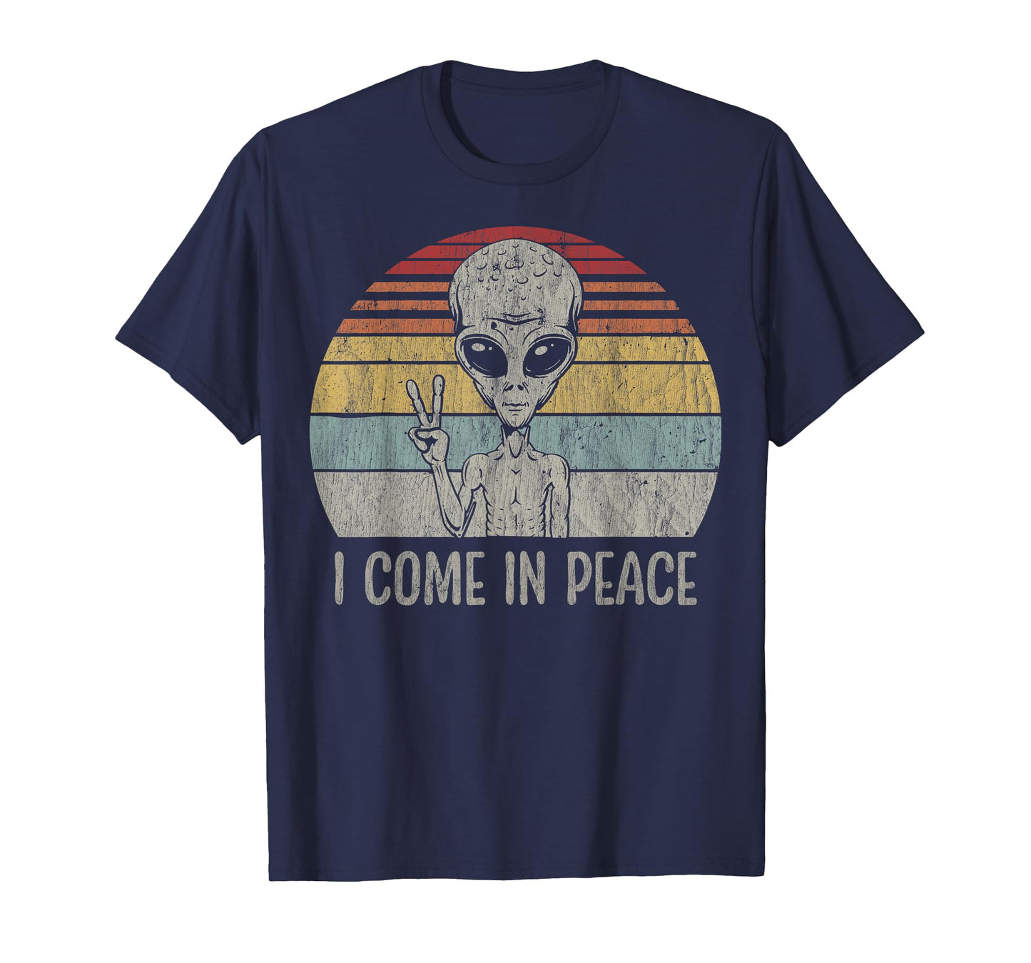 I Come In Peace Funny UFO Costume Kids Adults Funny Alien T-Shirt