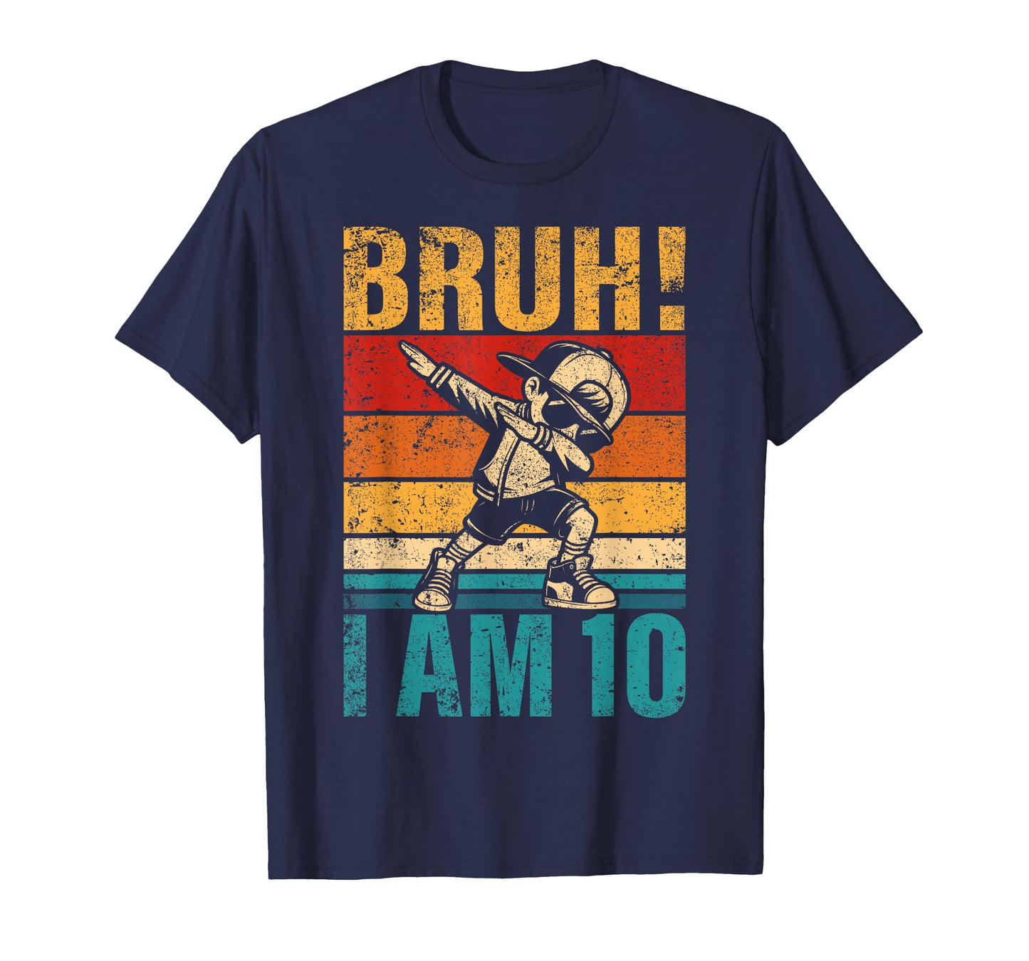 10 Year Old Birthday Dabbing Boy Bruh It's My 10th Birthday T-Shirt