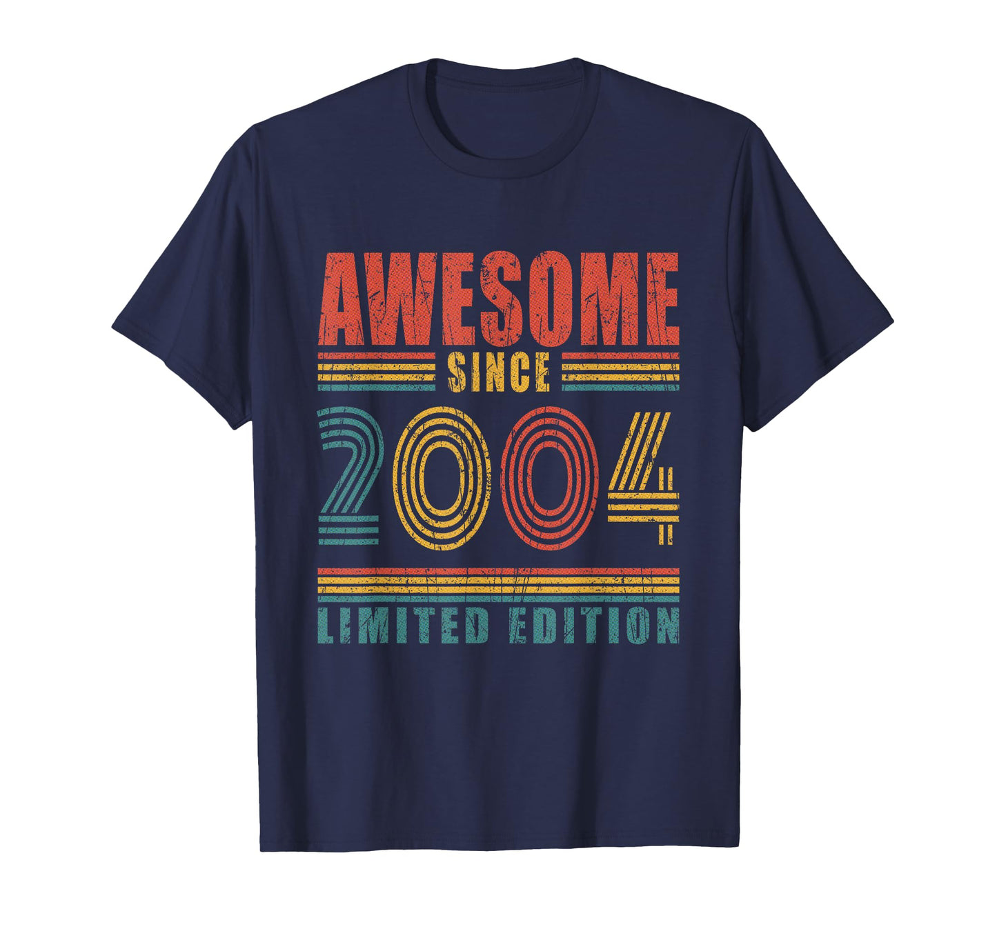 21 Birthday Awesome Since 2004 Vintage 21st Birthday T-Shirt