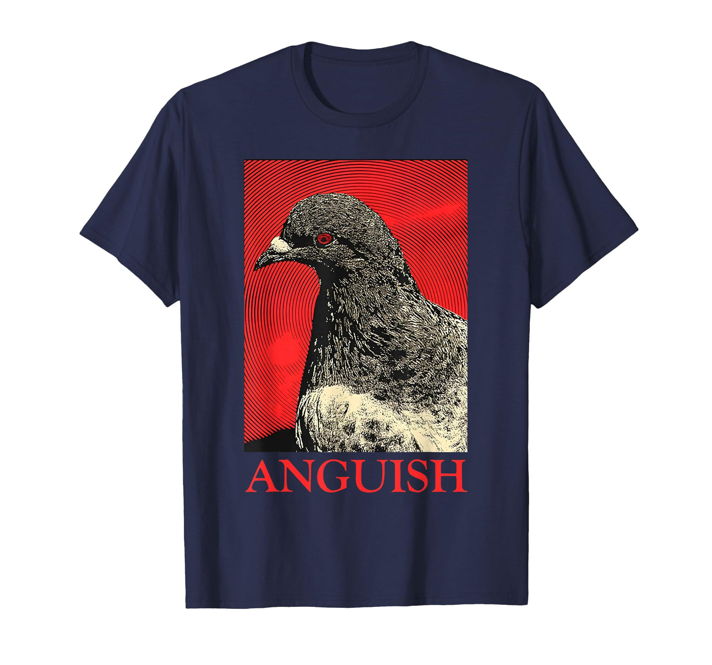 Anguish Pigeon vintage T-Shirt, Small, Black