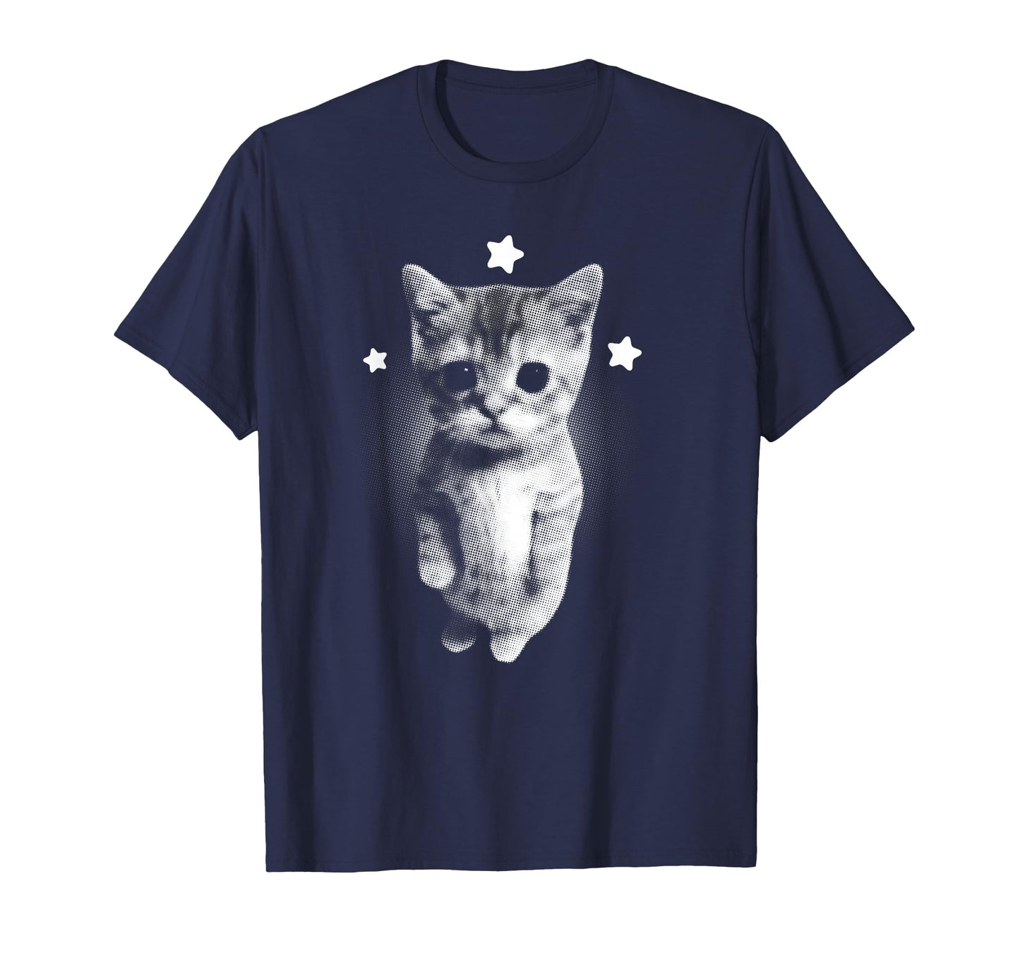 Funny Cute Retro Cat Silly Kitten Meme Cat Lovers Men Women T-Shirt