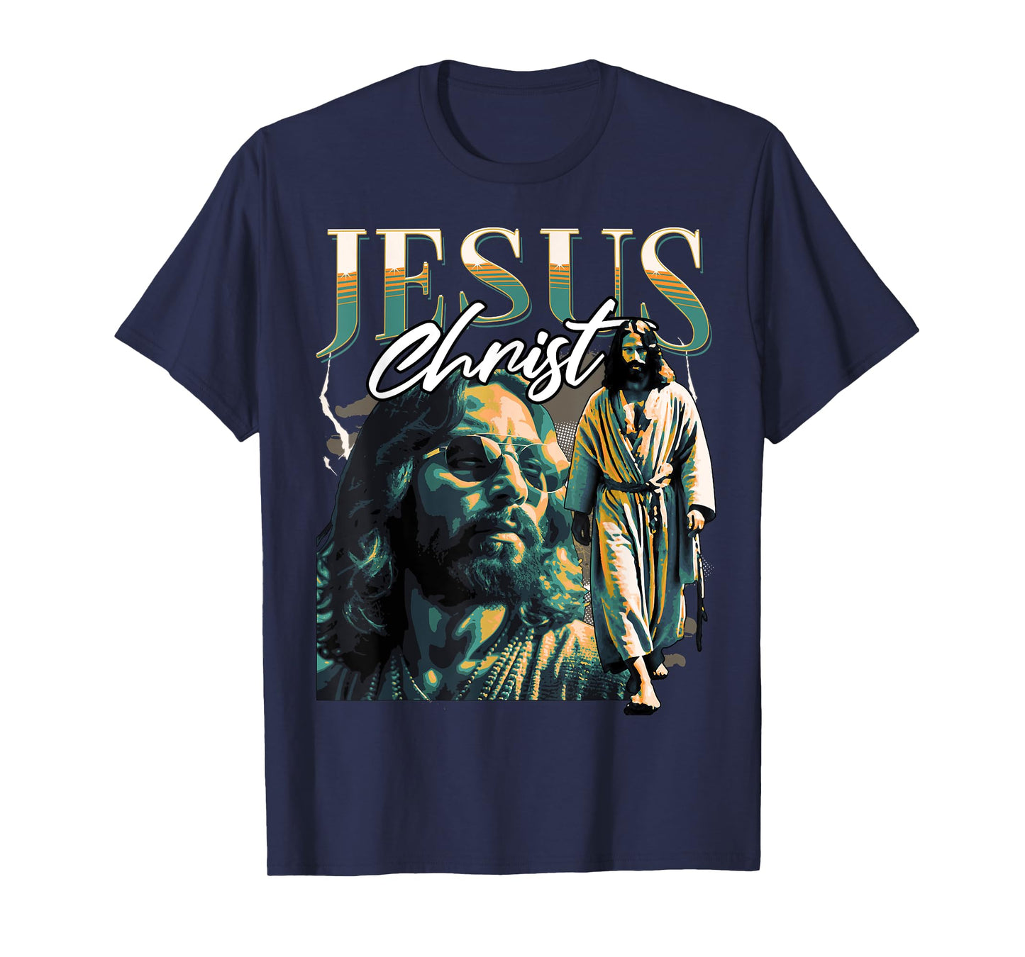 Jesus Christ Meme Retro 90s Bootleg Rap Merch Style T-Shirt