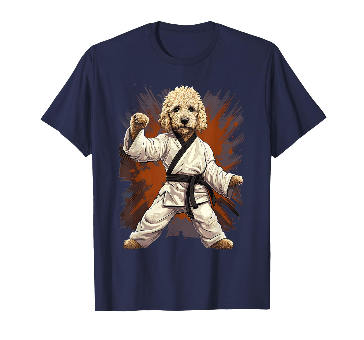 MMA Goldendoodle Dog Karate T-Shirt for Men Women Girls Kids