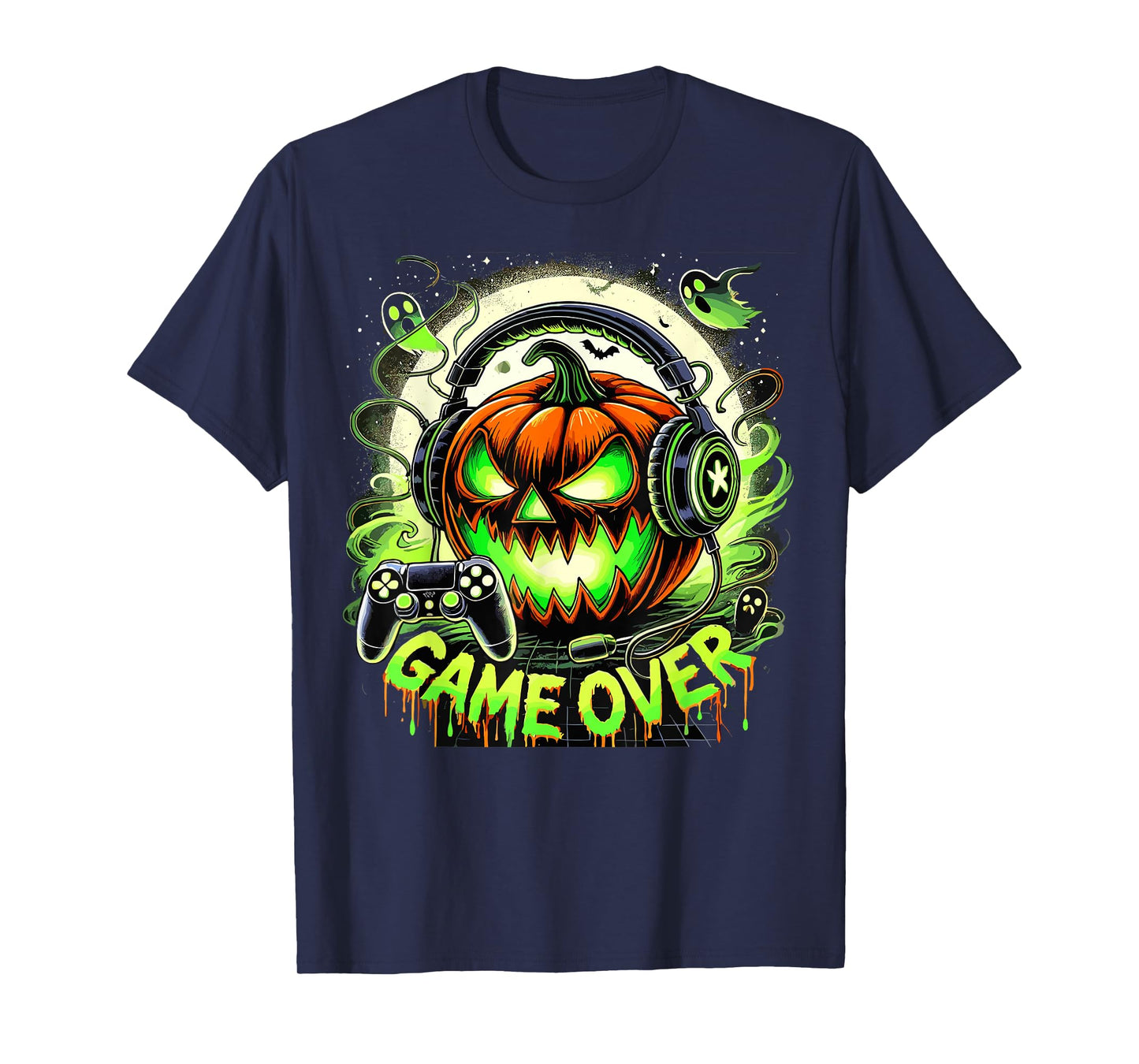 Halloween Jack O Lantern Game Over Gaming Gamer T-Shirt