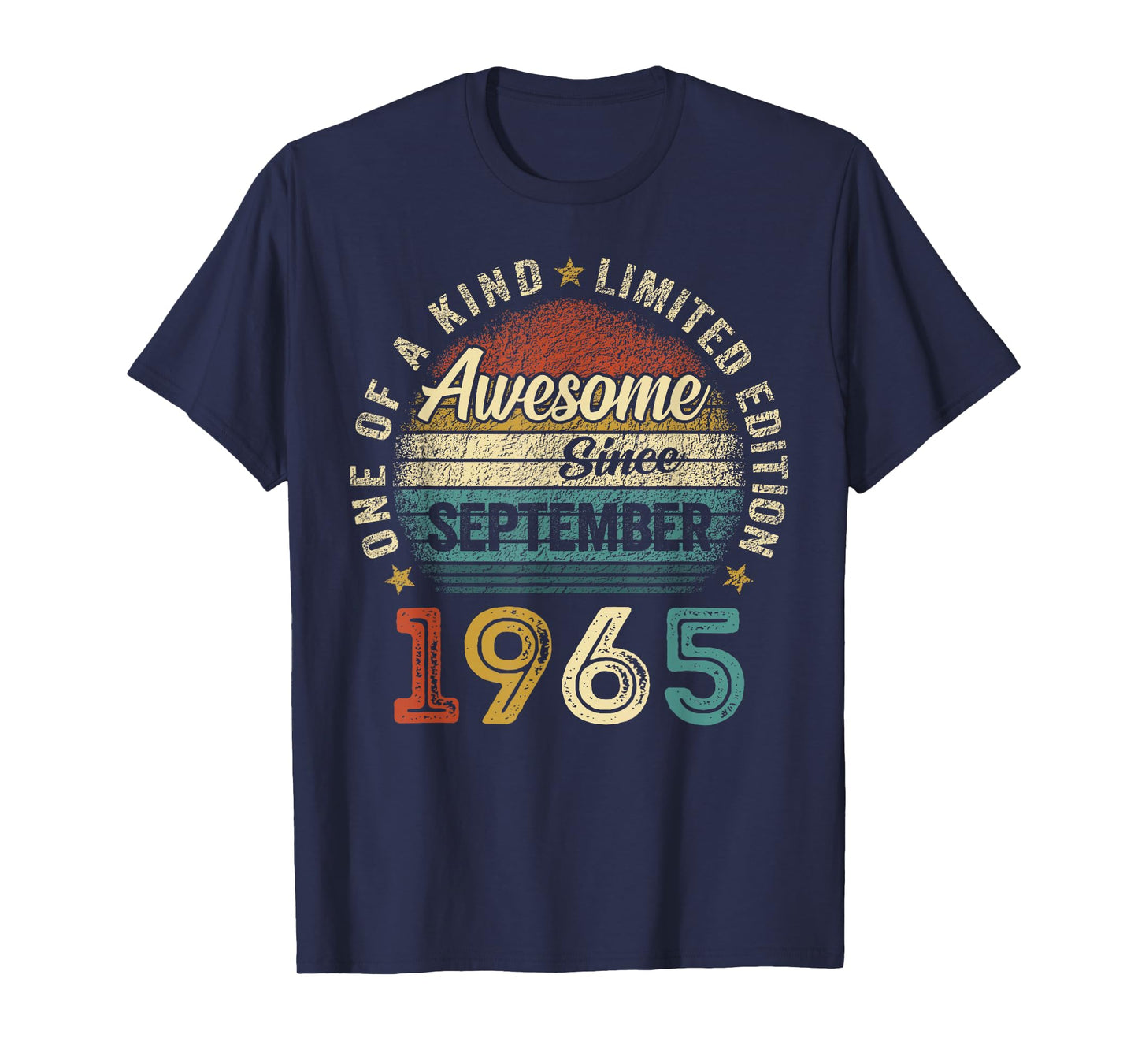 60 Year Old Vintage Born In September 1965 60th Birthday Men T-Shirt