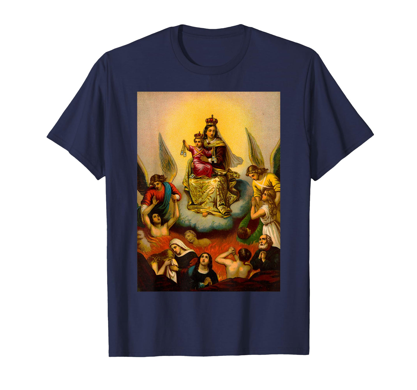 Scapular of Our Lady of Mount Carmel Brown Mt. T-Shirt