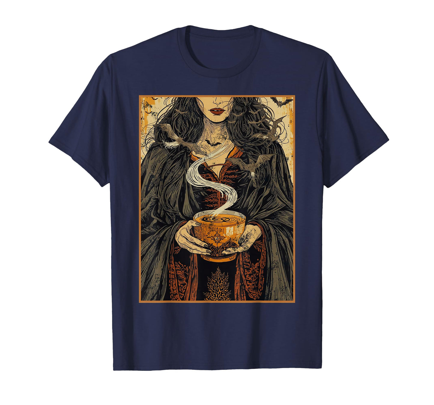 Vintage Halloween Witch Pumpkin Spice Latte Syrup Creamer T-Shirt