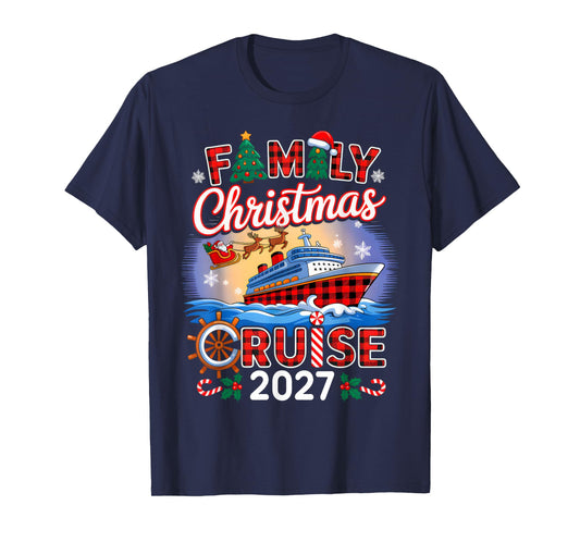 Family Christmas Cruise 2027 Matching Family Cruise Holiday T-Shirt