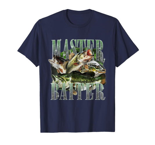 Master Baiter Vintage Bass Fishing Funny Fisherman T-Shirt