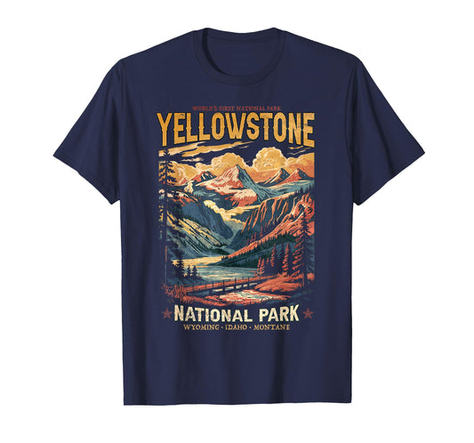 Yellowstone National Park Vintage Hiking T-Shirt