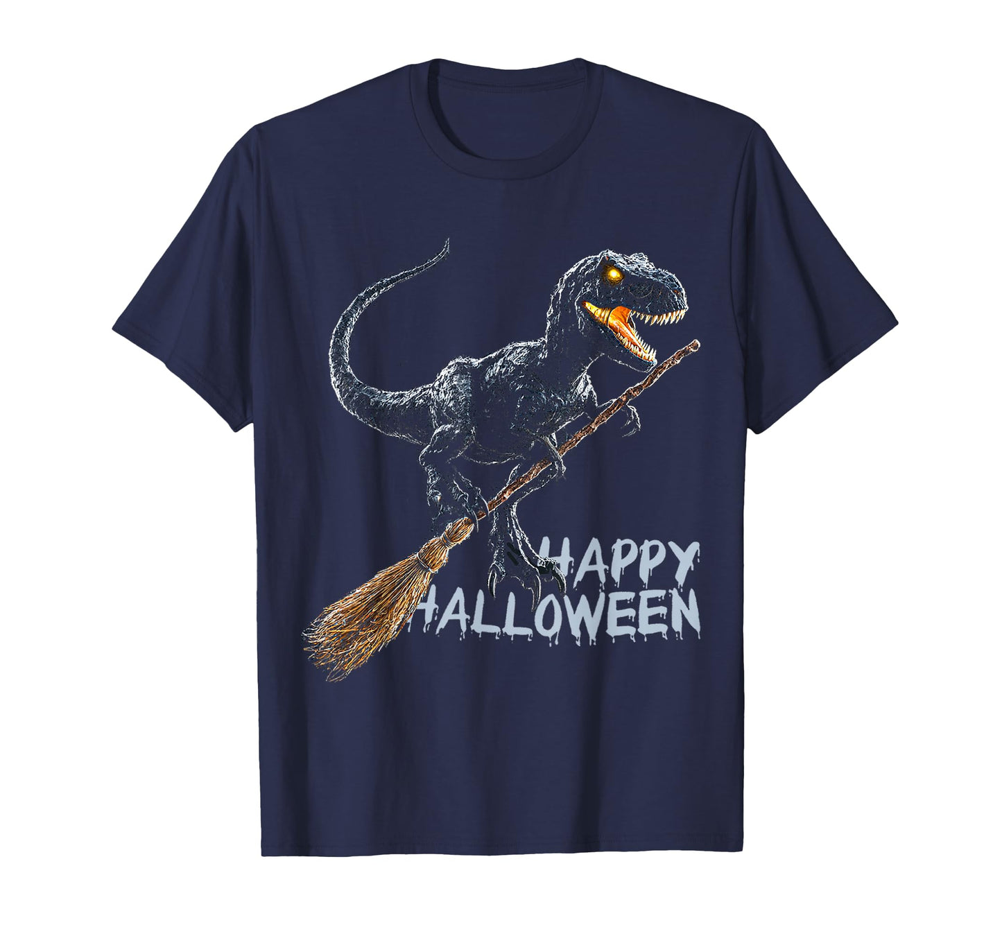 Happy Halloween Costume Dinosaur Witch Fun T-Shirt