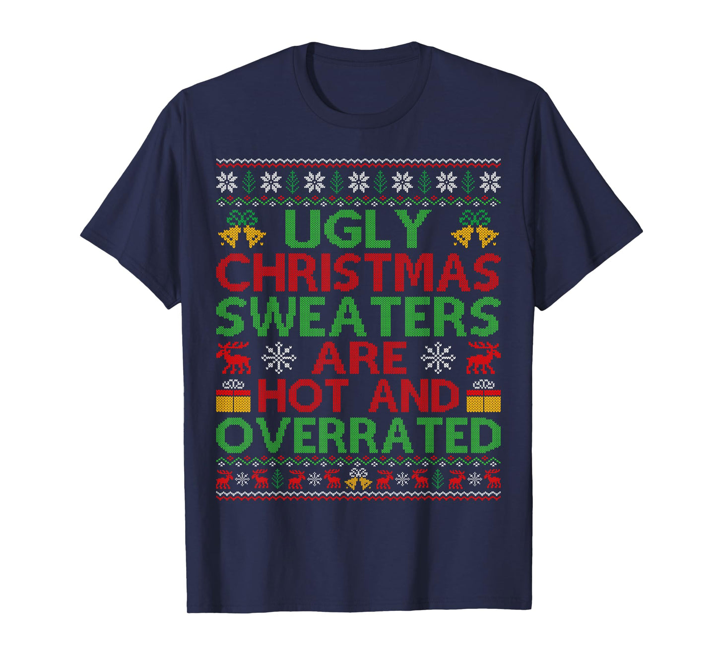 Ugly Xmas Sweater Funny Matching Family Christmas Pajamas T-Shirt