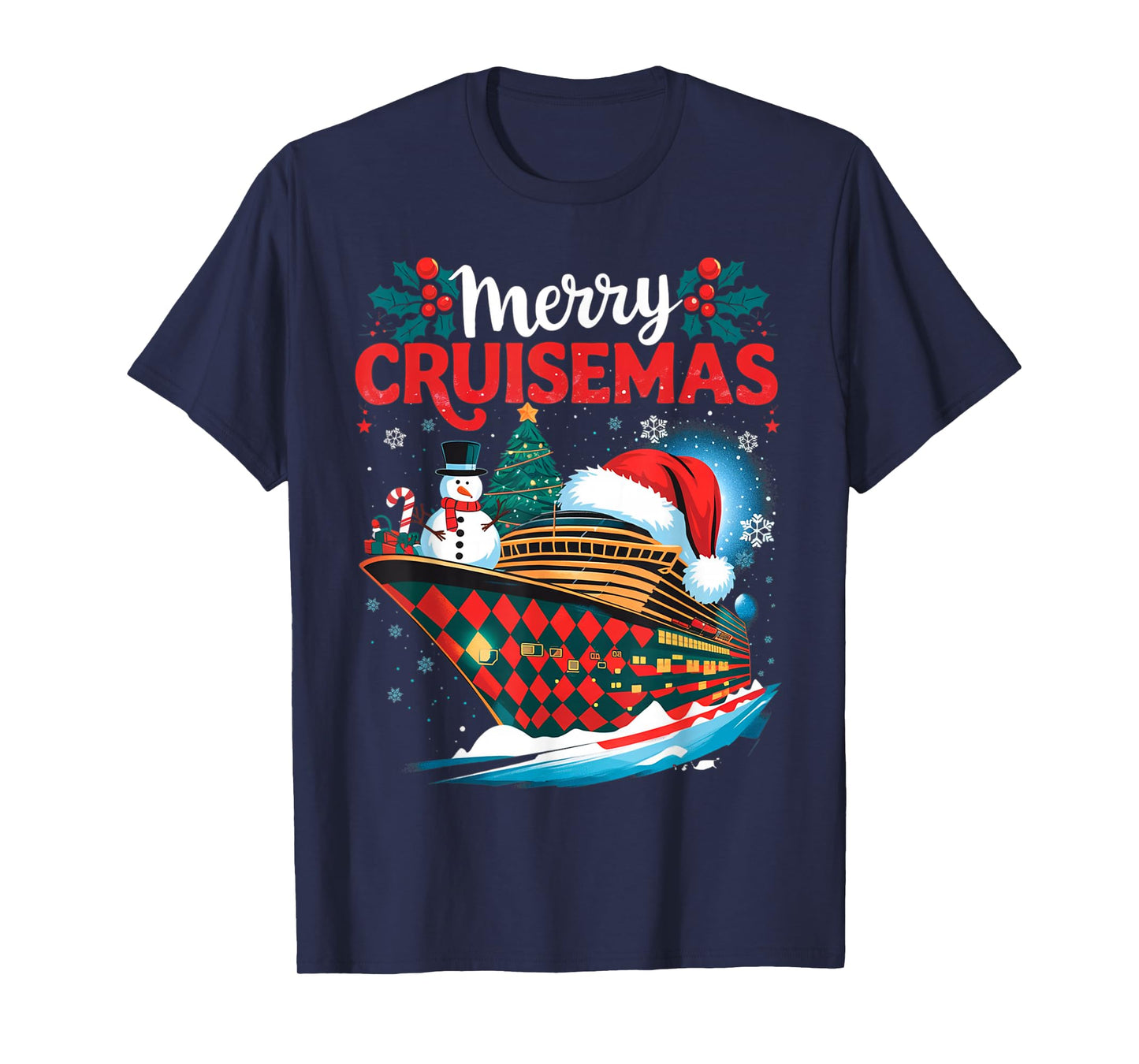 Merry Cruisemas Funny Family Christmas Pajama Xmas Cruise T-Shirt