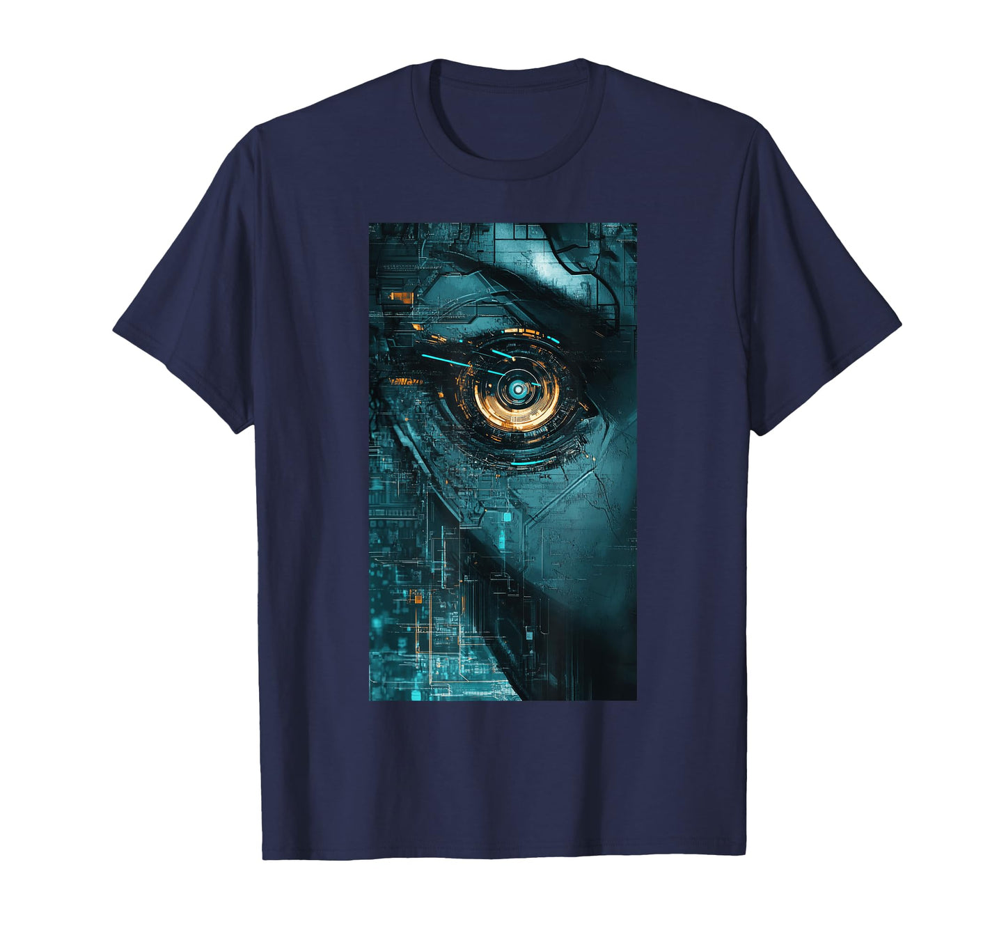 Futuristic Scifi Robotic Eyes Cyberpunk Robotics T-Shirt