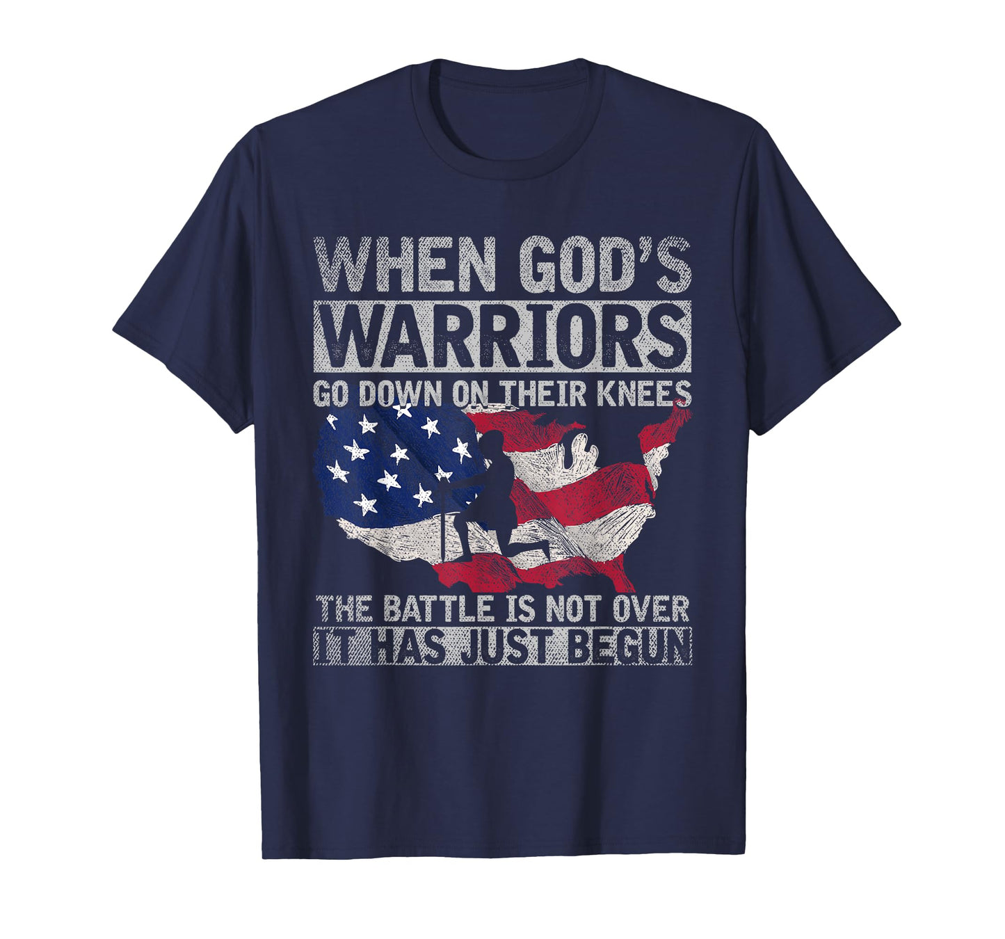 Patriotic Christian Devotee God Christianity US Flag Jesus T-Shirt