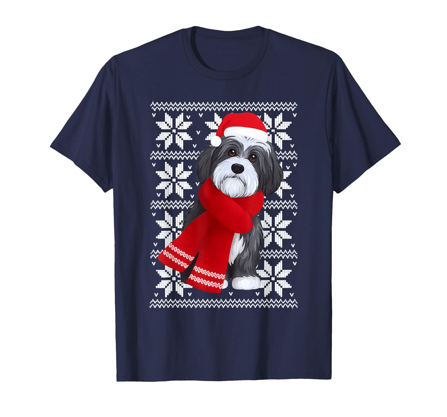 Havanese Dog Ugly Christmas Holiday Dog Lover T-Shirt