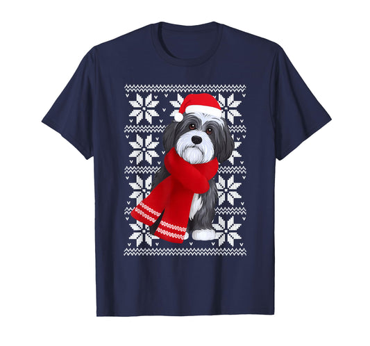 Havanese Dog Ugly Christmas Holiday Dog Lover T-Shirt